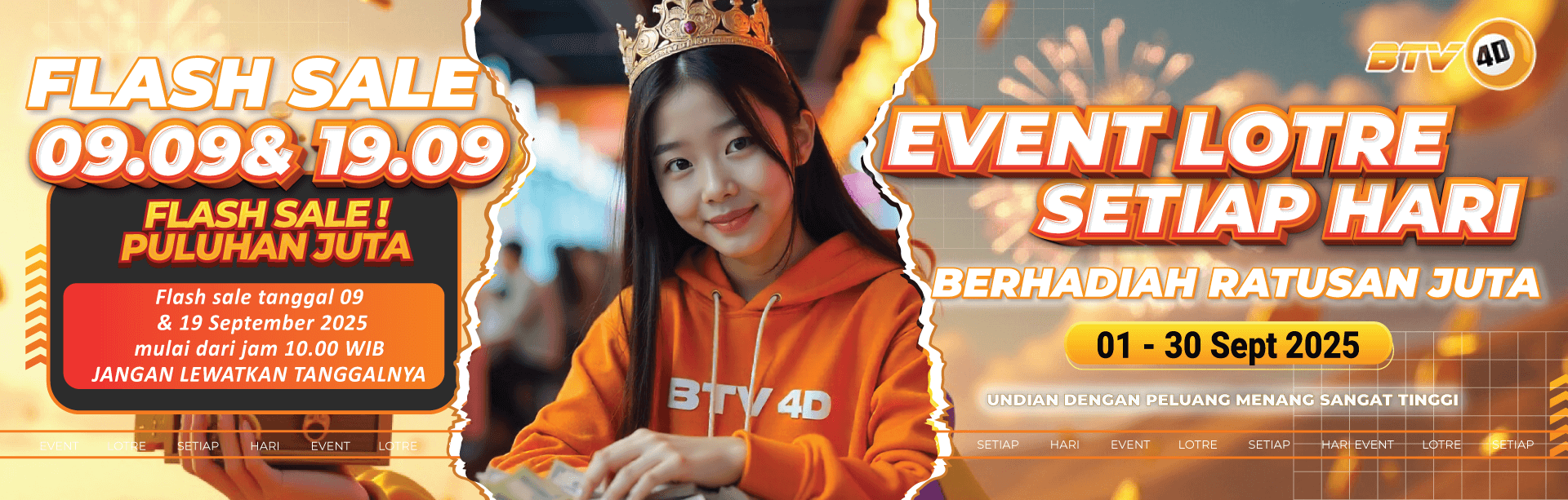 EVENT LOTRE DAN FLASH SALE BTV4D PERIODE 1-30 SEPTEMBER 2025